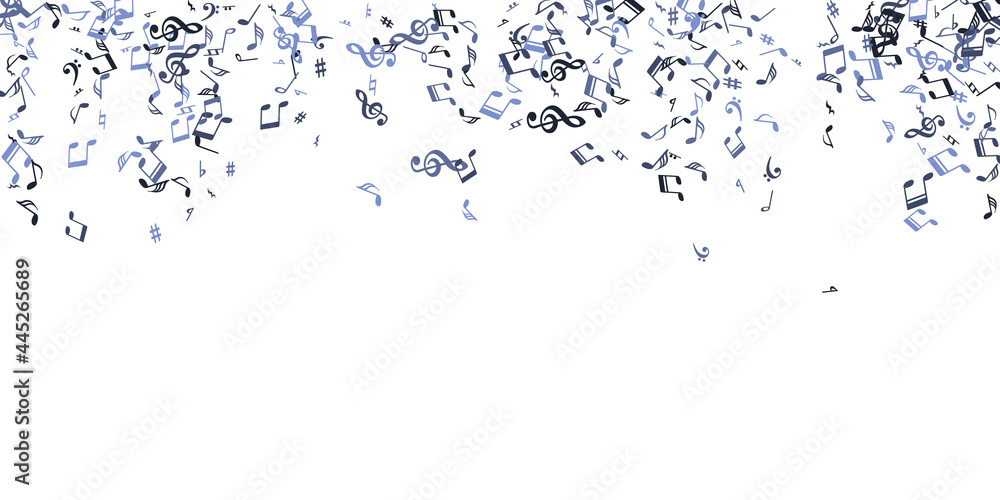 Music note symbols vector backdrop. Audio