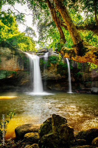 Haew Suwat Waterfall in Khao Yai National Park in Nakhon Ratchasima  Thailand