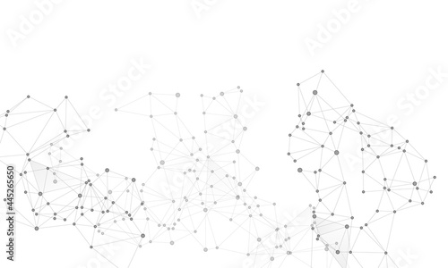 Geometric plexus structure cybernetic concept.