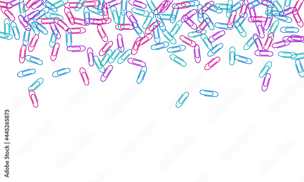 Stationary paperclips isolated on white background Stationary paperclips isolated on white background