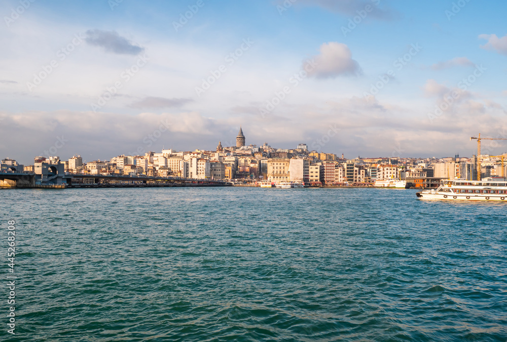 Bosphorus Strait in the city of Istanbul. Turkey.