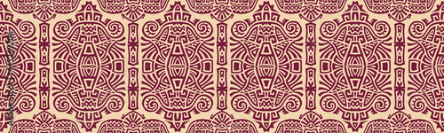 Abstract Ethnic Vector Seamless Pattern. Trendy boho tile. African textile design. Scandinavian ornament. Perfect for wallpaper, cloth, wrapping paper and other endless fill.