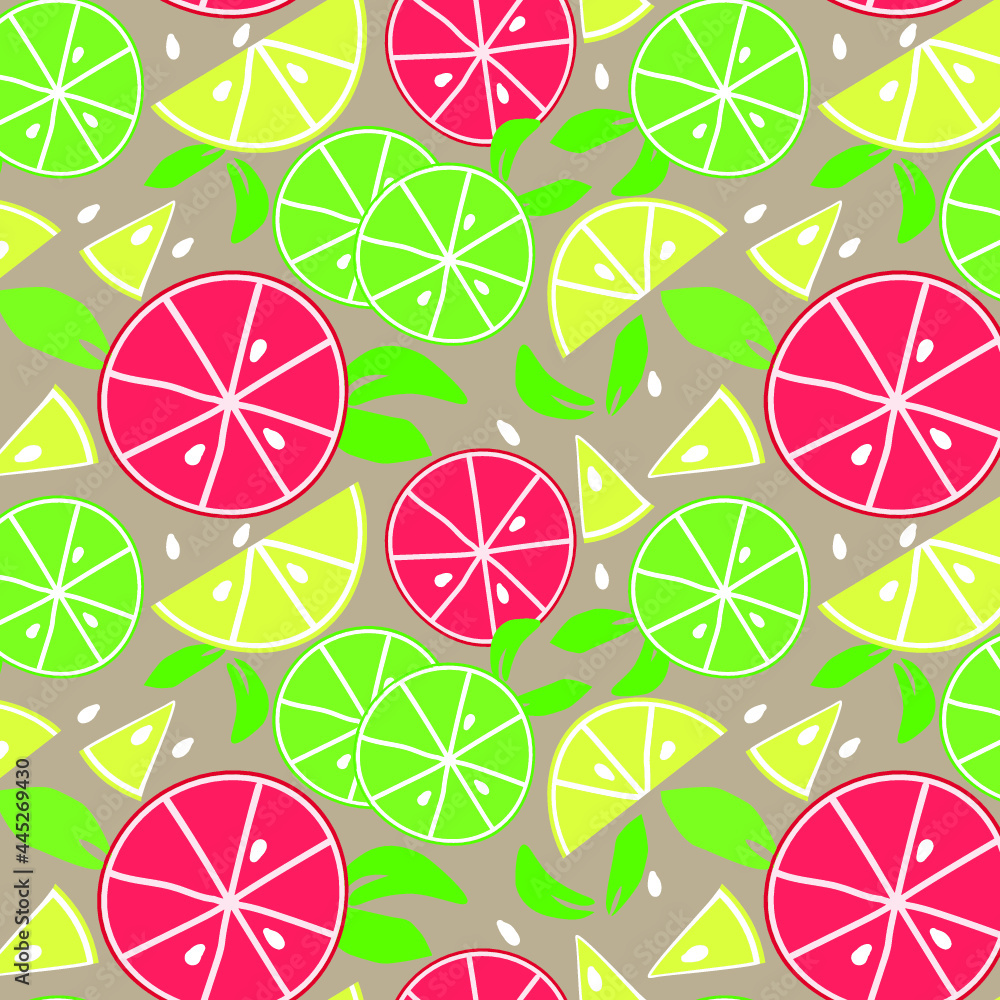 seamless citrus pattern