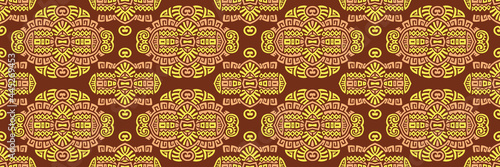 Abstract Ethnic Vector Seamless Pattern. Trendy boho tile. African textile design. Scandinavian ornament. Perfect for wallpaper, cloth, wrapping paper and other endless fill.