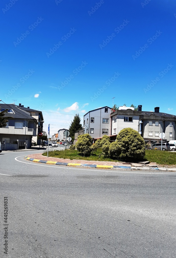 Obraz premium Rotonda de Teixeiro en Galicia