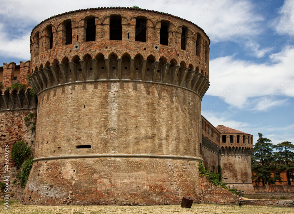 The famous medieval Castle of Imola. Fortress of Imola. Bologna, Italy