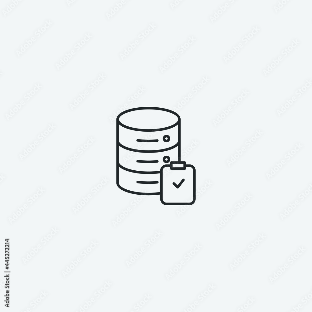 Database vector icon illustration sign Database vector icon illustration sign