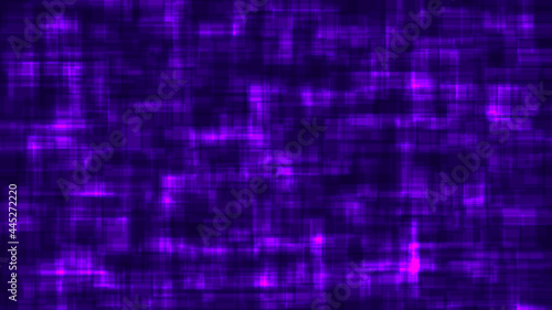 Abstract geometric background of blurred purple lights on dark blue backdrop. Vector illustration.