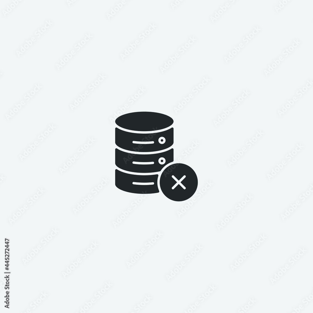 Database vector icon illustration sign Database vector icon illustration sign