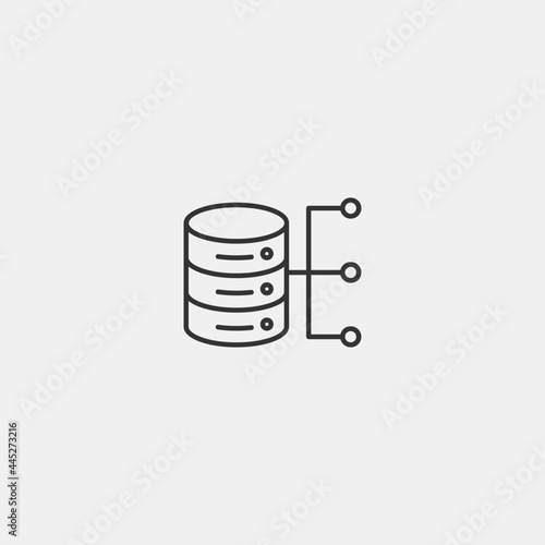 Database vector icon illustration sign