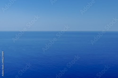 Plain seascape of horizon (upper horizon line)