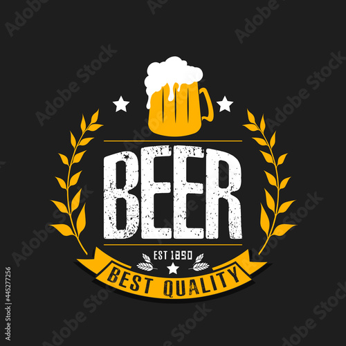 Beer logo design template