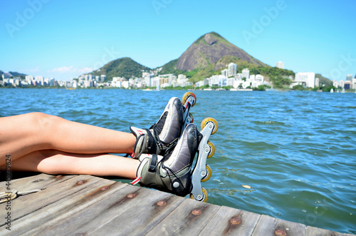 Canvas-taulu rollerblading