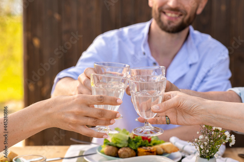 People Toasting at Birthday Party