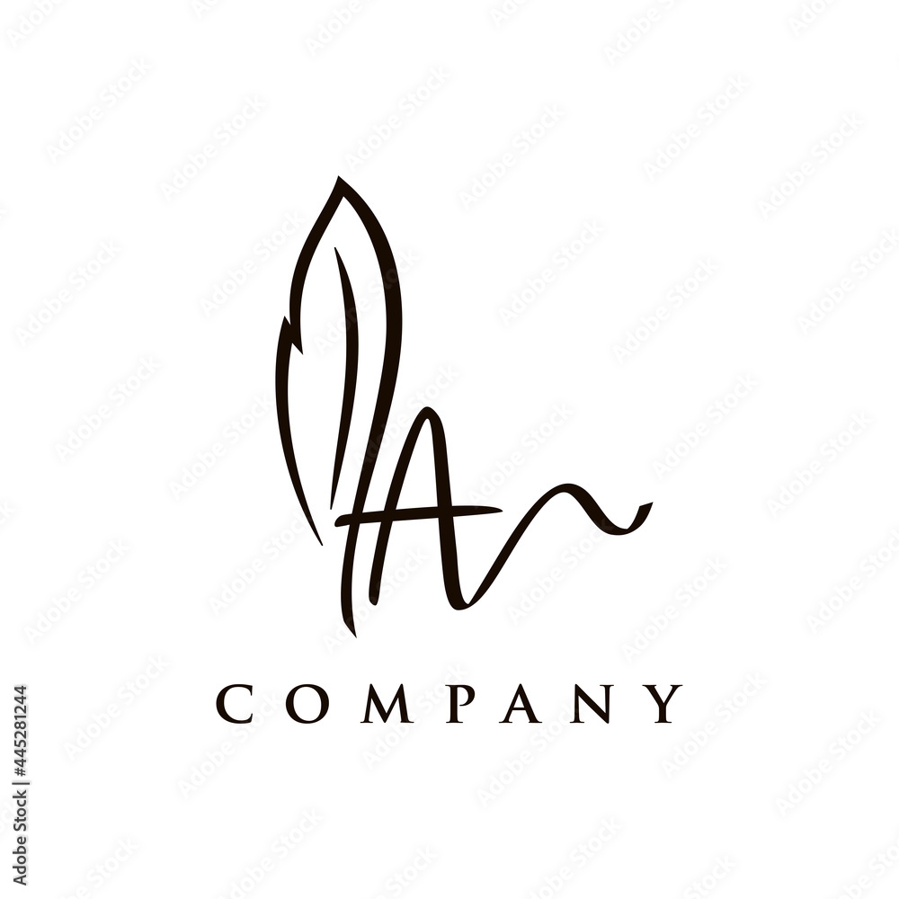 Fototapeta premium Initial Signature A