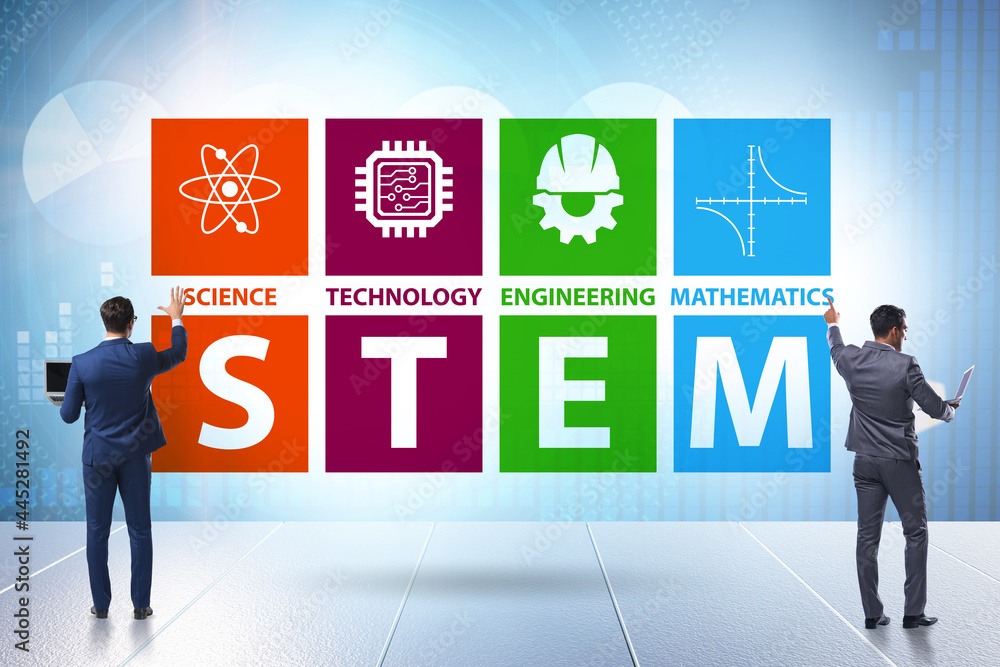 Business people in STEM education concept Business people in STEM education concept