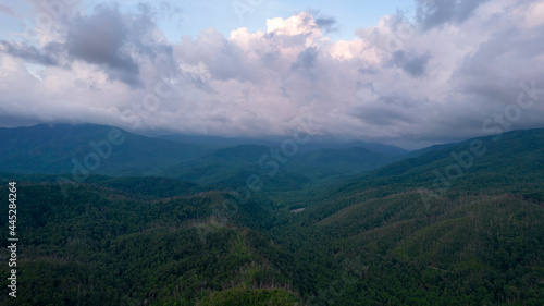 Smoky Mountains National Park (from distance) during Sunrise 