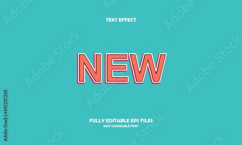Editable text effect new title style