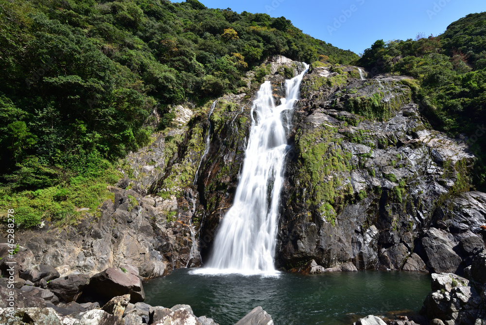 Obraz premium Waterfall of Oko, Yakushima, Kagoshima, Japan