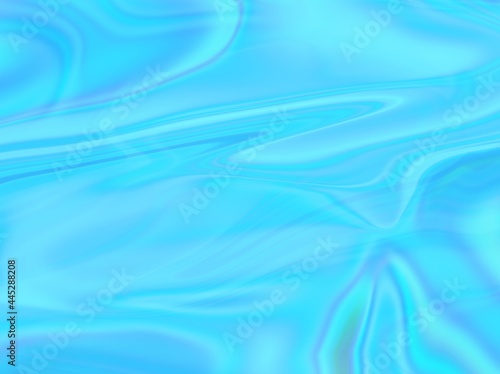 Creative blue gradient background. Minimal concept of silk illustration. 3d rendering.