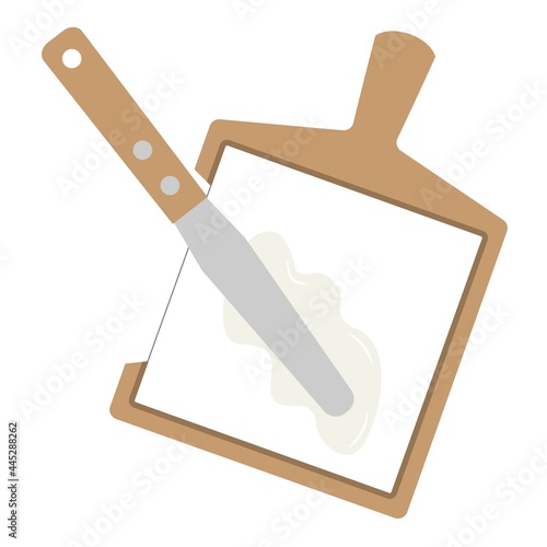 軟膏板と軟膏ヘラ