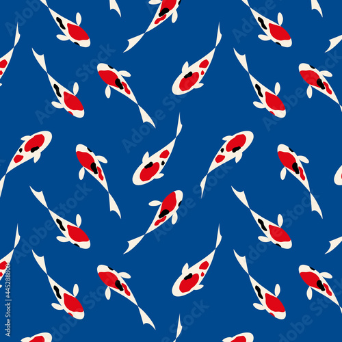 鯉　シームレスパターン