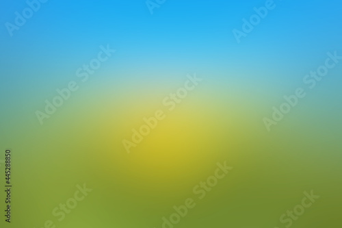 Summer background. Blue yellow green blurry template
