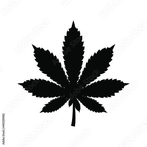 Cannabis leaf icon png vector isolated on white background