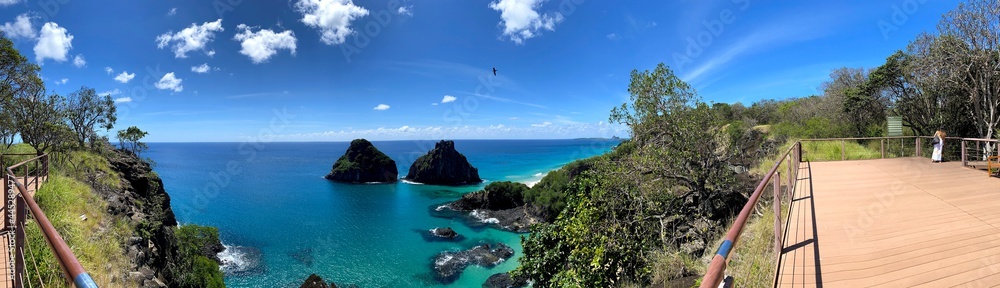 Panorama Pig's Bay, Baía dos Porcos, Fernando de Noronha, Brazil. Panorama Pig's Bay, Baía dos Porcos, Fernando de Noronha, Brazil.