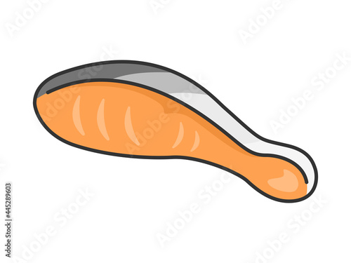 鮭の切り身のイラスト