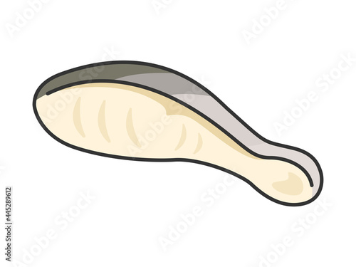 白身魚の切り身のイラスト