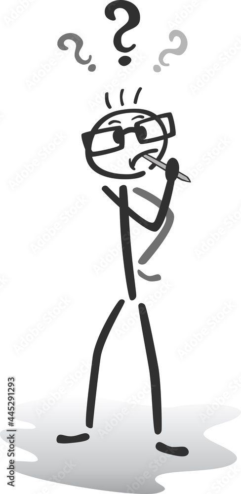 stickman that thinks - vector illustration stickman that thinks - vector illustration