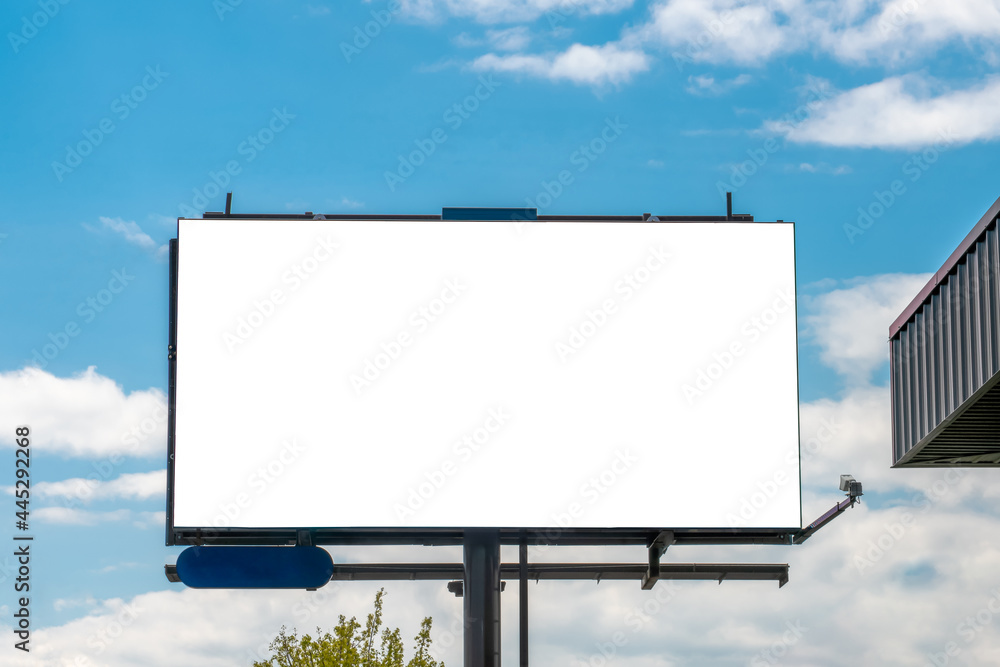 Billboard blank for advertisement, sunny day. Bright sun - cloud day background - template, copy space. Billboard blank for advertisement, sunny day. Bright sun - cloud day background - template, copy space.