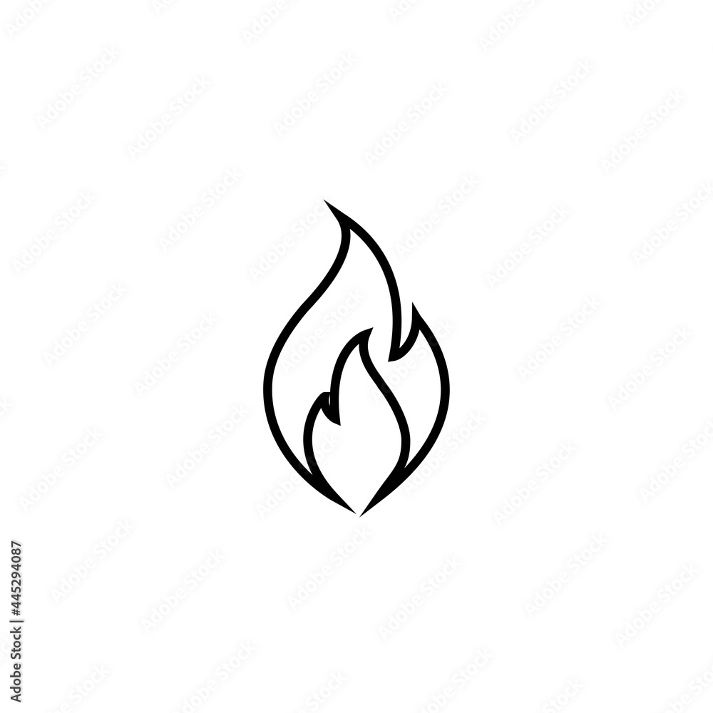 fire flat icon vector illustration