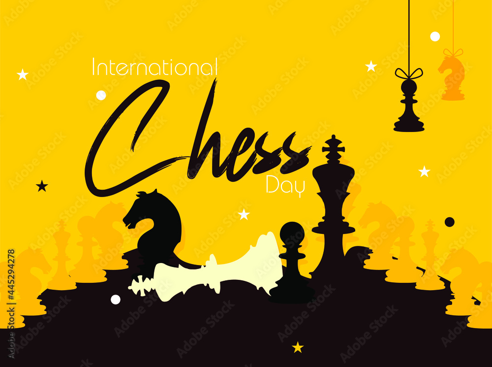International Chess Day. Banner and poster for social media and print media. International Chess Day. Banner and poster for social media and print media.