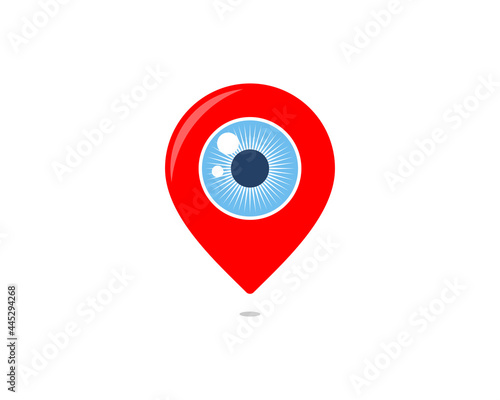 Free Download Eye lens in the point location logo - GFXLoad