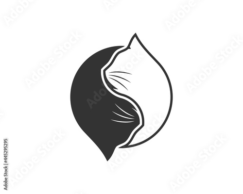 Clover leaf inside the upside down arrow logo