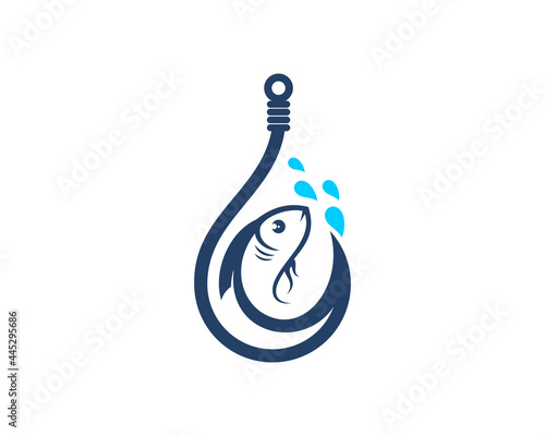 Combination hook with fish logo