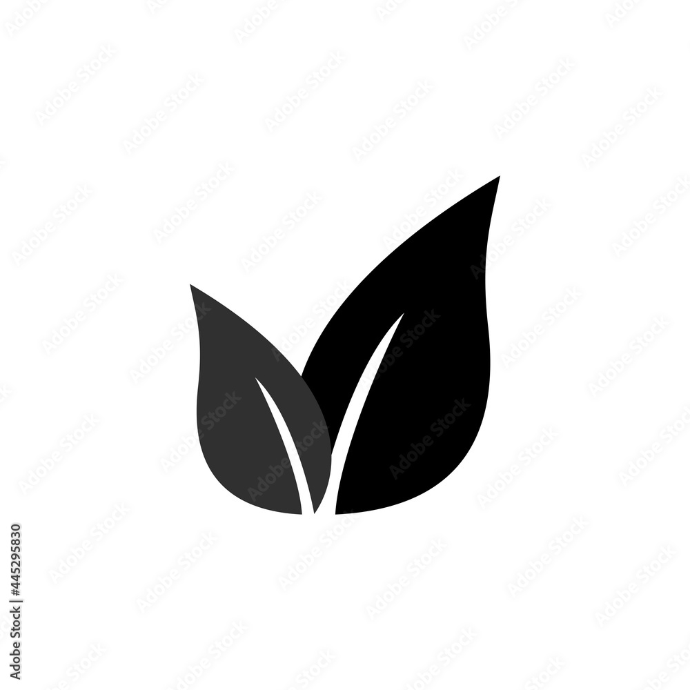 leaf flat icon vector illustration