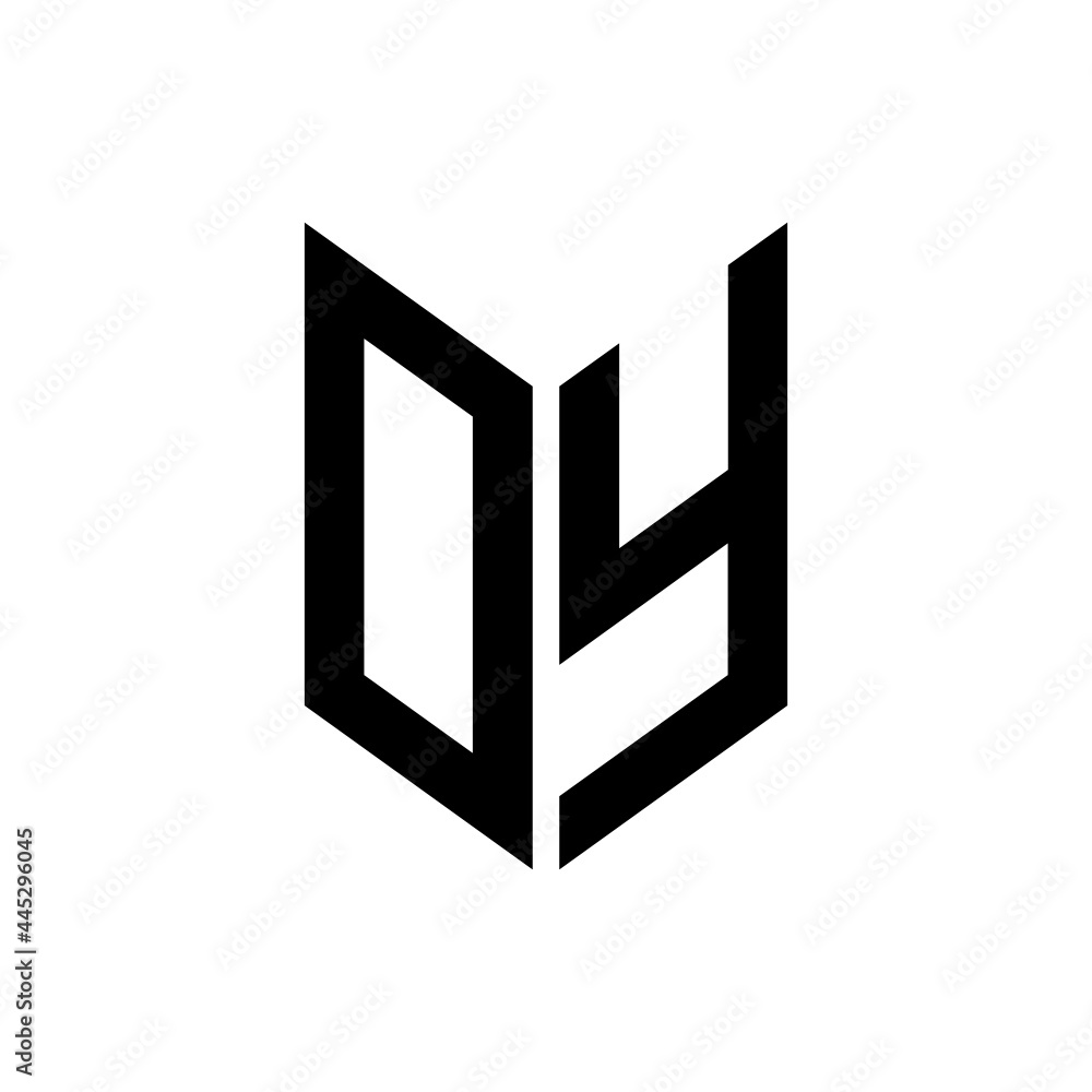 initial letters monogram logo black OY initial letters monogram logo black OY