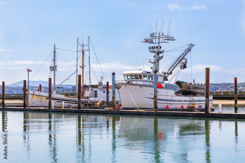 Commercial fishing boats in the harbor