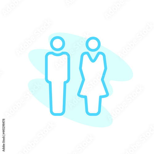 Illustration Vector graphic of toilet icon. Fit for wc, sanitary, lavatory, couple etc.