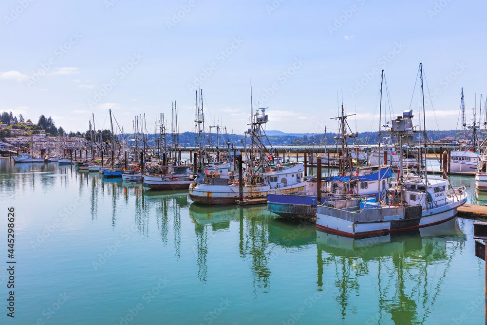 Commercial fishing boats in the harbor