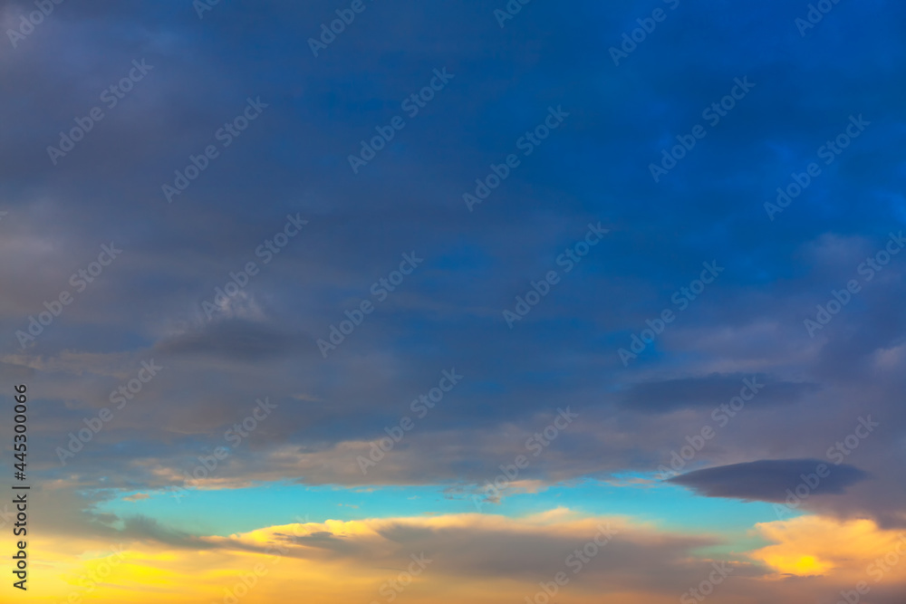 sky background with colorful clouds