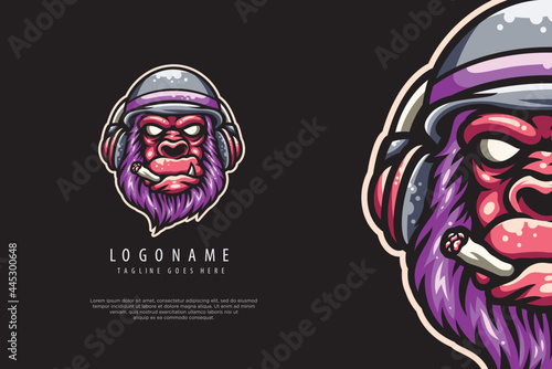 Kingkong Gorilla Logo Mascot Music Design