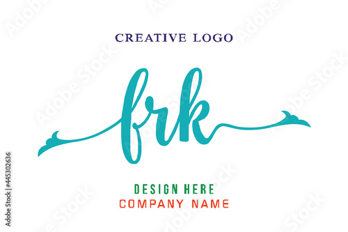 FRK lettering logo is simple, easy to understand and authoritative photo