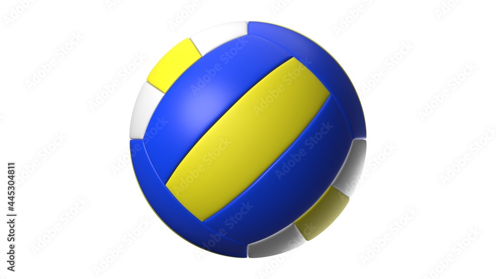 Volleyball ball isolated on white background.
3d illustration for background.
