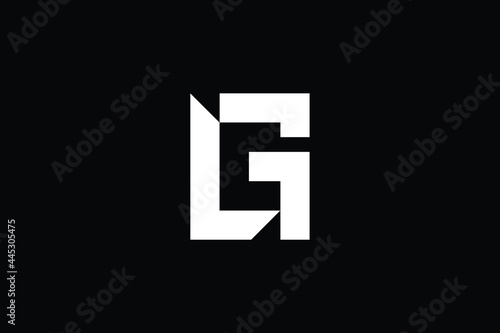 GL logo letter design on luxury background. LG logo monogram initials letter concept. GL icon logo design. LG elegant and Professional letter icon design on black background. G L LG GL