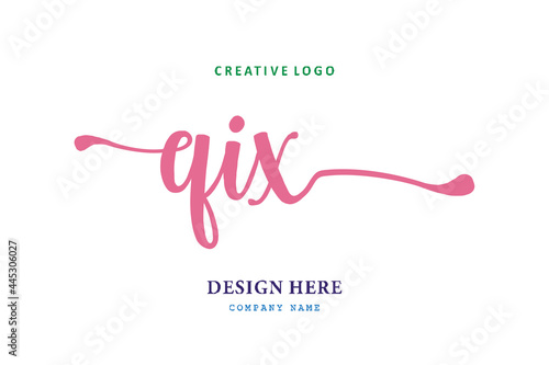 QIX lettering logo is simple, easy to understand and authoritative photo