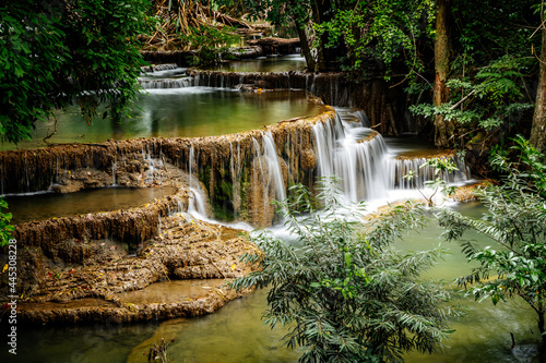 Khuean Srinagarindra National Park  Huay Mae Khamin Waterfalls  in Kanchanaburi  Thailand